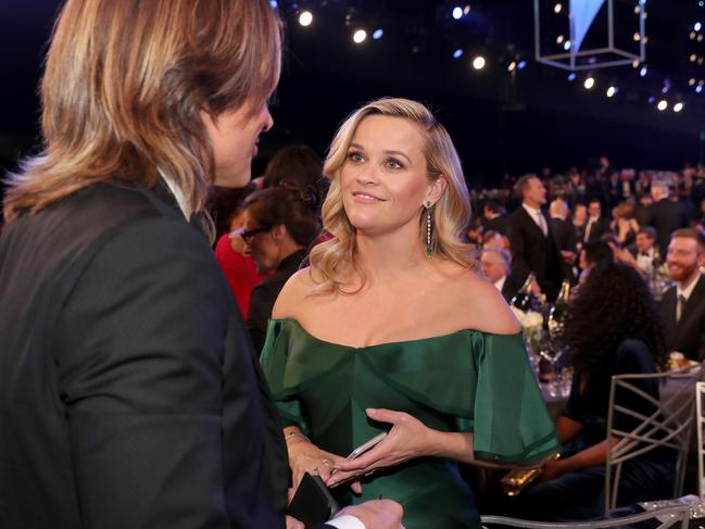 Keith Urban and Reese Witherspoon attend the 24th Annual Screen Actors Guild Awards at The Shrine Auditorium on January 21, 2018 in Los Angeles, California. Picture: Getty