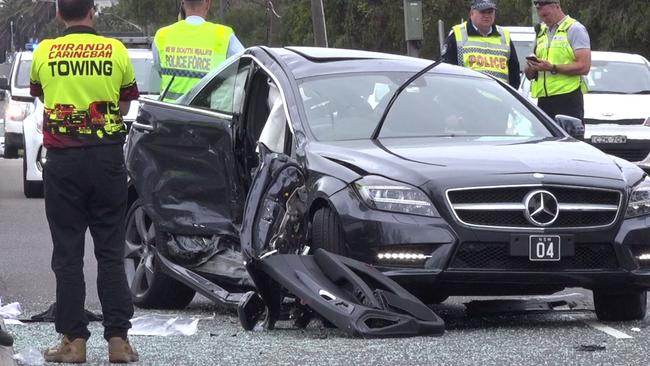 The wreckage of Mrs Vieira’s car after the smash. Picture: TNV