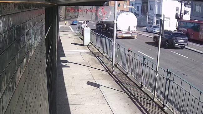 The truck Middleton was driving was captured on CCTV moments before the incident.
