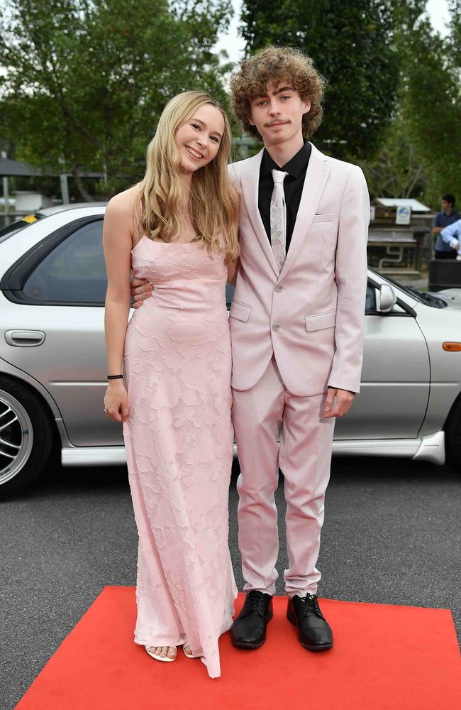 Riley Heywood and partner at Nambour State College School Formal. Picture: Patrick Woods.