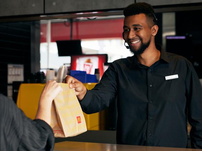 Caption: Tom Habtewold, Restaurant Manager at McDonald’s Kellyville. Photo: Henrique Fanti.