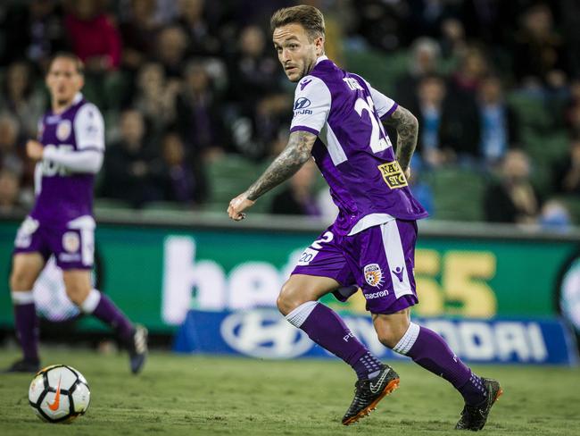 Perth Glory striker Adam Taggart is a rare homegrown goal threat. Picture: AAP