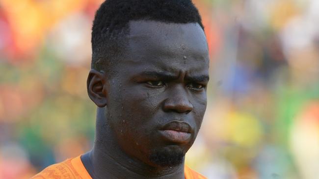 (FILES) This file photo taken on January 20, 2015 shows Ivory Coast's midfielder Cheick Ismael Tiote posing ahead of the 2015 African Cup of Nations group D football match between Ivory Coast and Guinea in Malabo. Ivory Coast international midfielder Cheick Tiote has died aged 30 while training with his Chinese club Beijing Enterprises, his spokesman announced in a statement on June 5. / AFP PHOTO / Issouf SANOGO