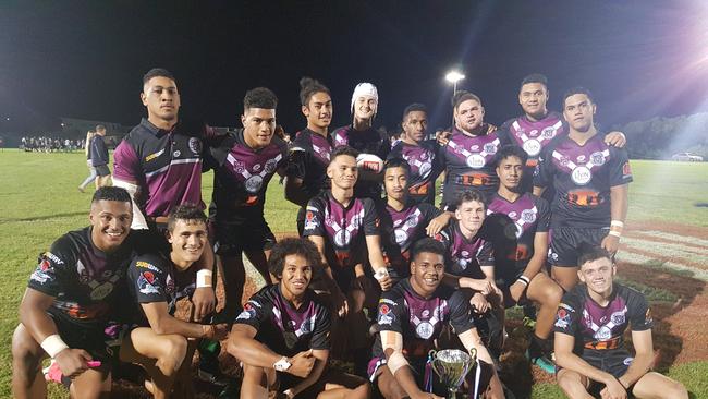 The 2018 Marsden State High School rugby league team which featured Tesi Niu and Augustine Stowers.