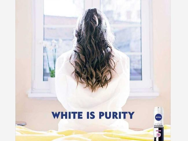 The deodorant ad caused huge controversy over it's 'racist' slogan. Picture: WashingtonPost