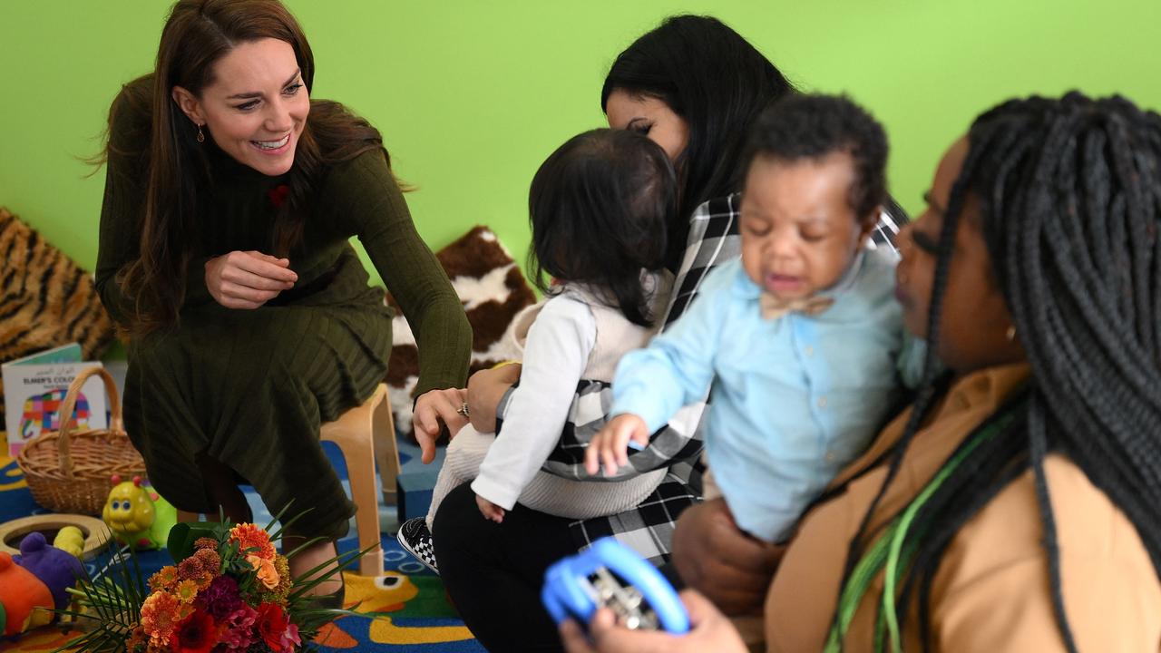 Kate during a visit to a children's centre in west London. Picture: Daniel Leal / Pool / AFP