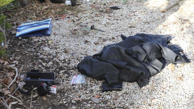 Items strewn around the scene in the Forestville. Picture: Dean Martin