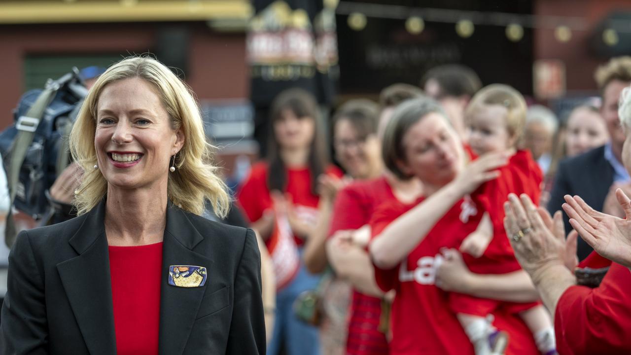 Rebecca White says she was proud of Labor’s election campaign despite losing Saturday’s election. Picture: NCA NewsWire / Rob Burnett