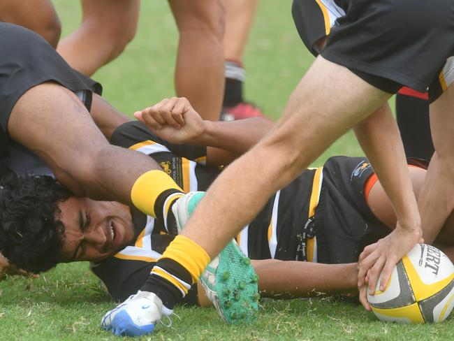 QLD Rugby Union State Championships (17-18 years boys) at the Townsville Sports Precinct. Saturday May 24. Wide Bay against Capricorn. Picture: Evan Morgan