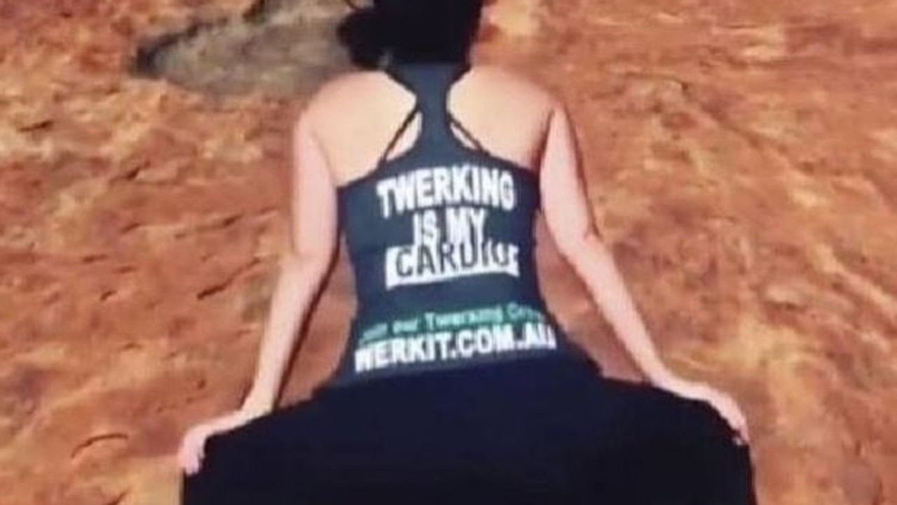 This footage of a woman twerking on top of Uluru divided the country. Picture: Instagram