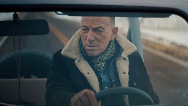 Bruce Springsteen in a Jeep Super Bowl advertisement, which has since been pulled.