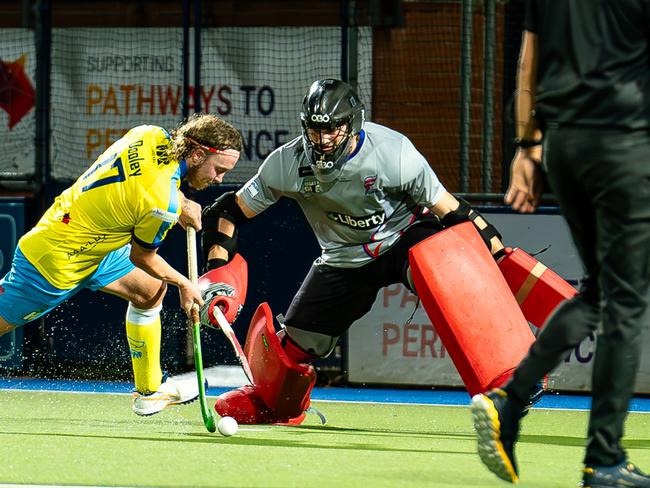 Adelaide Fire Hockey One goalkeeper Jed Snowden. Picture: Andrew Castles.