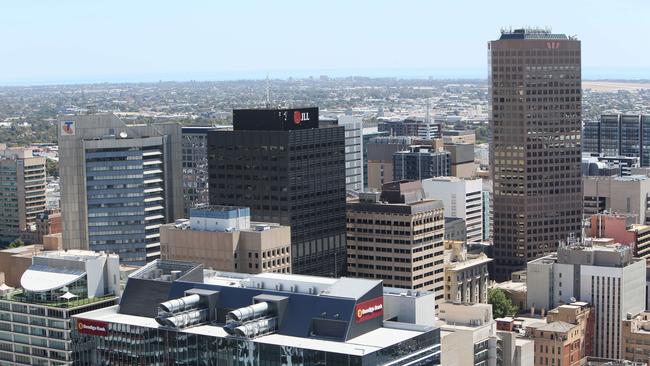 The Adelaide skyline. Picture Emma Brasier