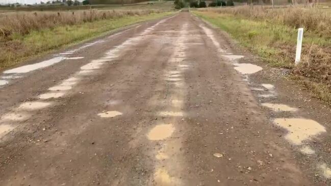 ‘Slop hole’: Residents fuming over condition of rutted regional road