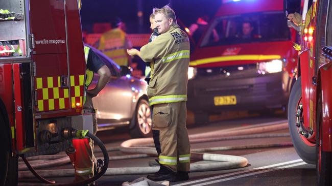 Emergency service workers rushed to the house. Picture: Dean Asher