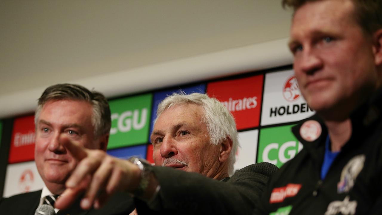 Eddie McGuire Mick Malthouse &amp; Nathan Buckley Picture: Wayne Ludbey