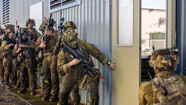 Australian soldiers train in urban warfare at Shoalwater Bay during Exercise Diamond Run 2024. Picture: Defence