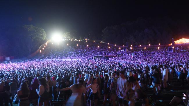 In the pre-Covid days, the Splendour in the Grass festival of 2016 near Byron Bay. Photo: Marc Stapelberg / The Northern Star