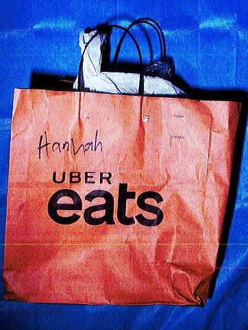 Uber Eats bag containing cash and weapons. Picture: NSW Supreme Court