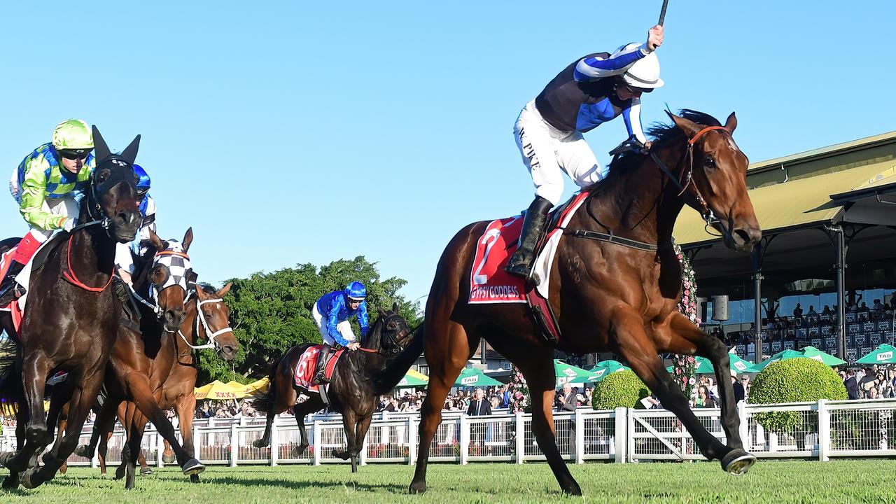 David Vandyke produced a training masterpiece to get Gypsy Goddess to the Queensland Oaks in winning order. Picture: Grant Peters — Trackside Photography.