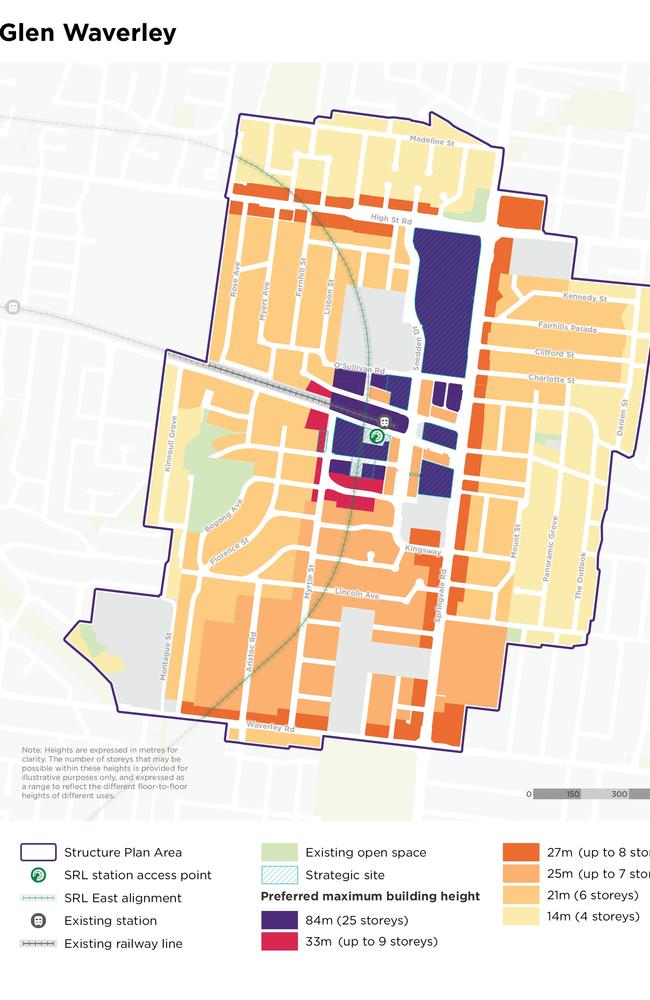 A map shows the plans for Glen Waverley.