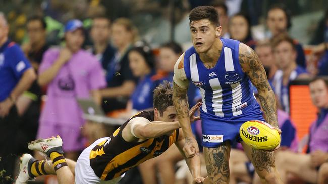 North Melbourne footballer Marley Williams has been fined after a drunken off-season nightclub fracas. Picture: Michael Klein