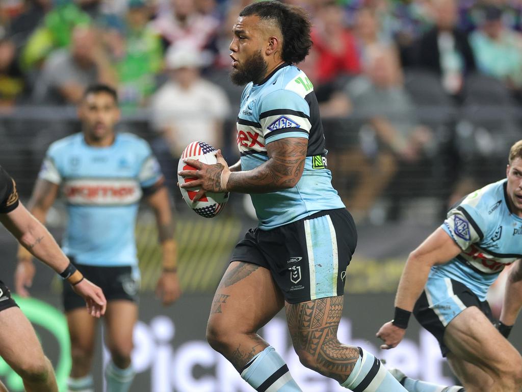 Sharks recruit Addin Fonua-Blake. Picture: Ezra Shaw/Getty Images