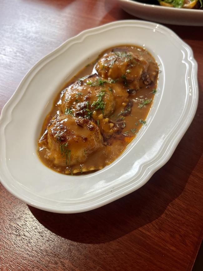 Lobster ravioli at Aces restaurant. Picture: supplied