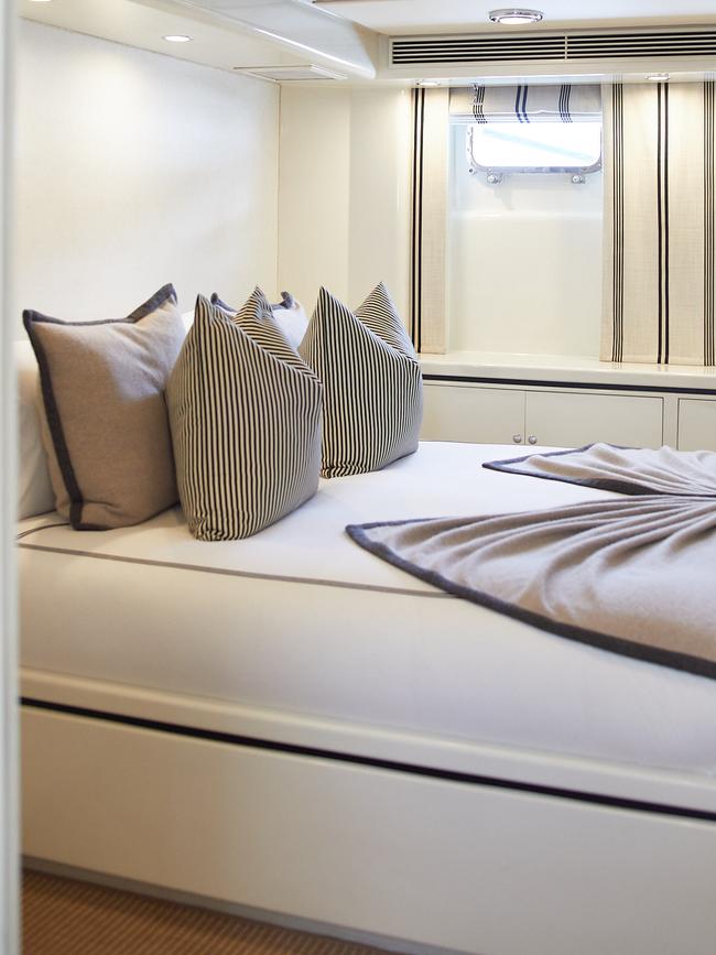 One of the rooms inside Luxury yacht Sea Raes . Picture: Supplied