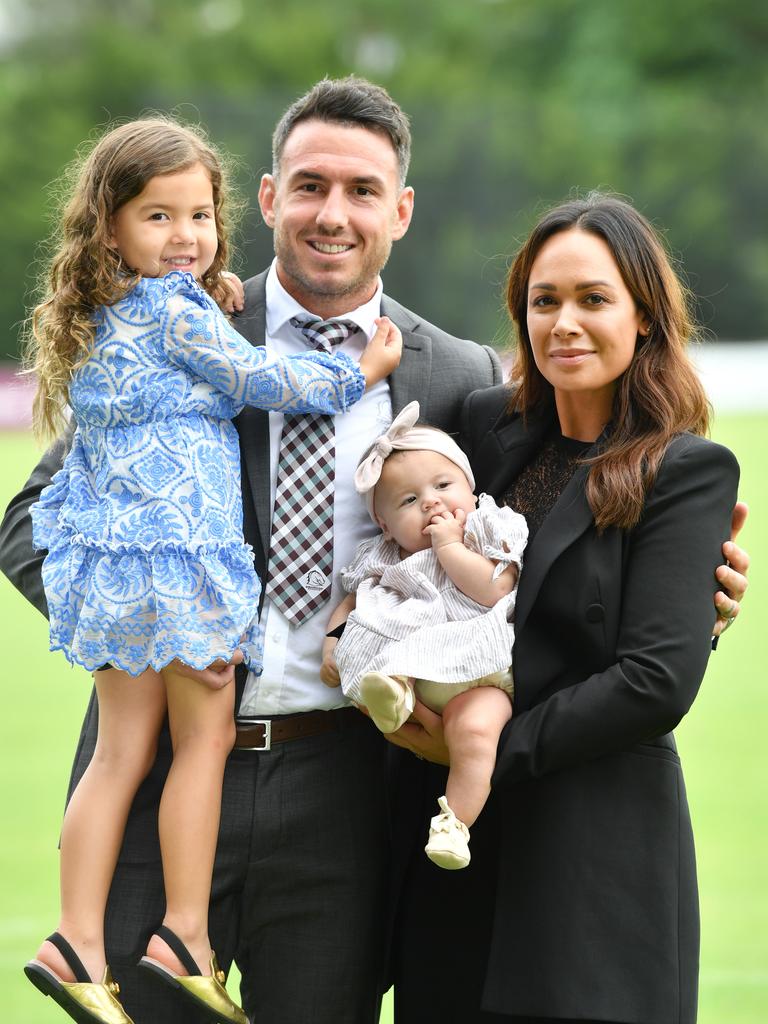 The happy family celebrating Boyd’s retirement in 2020. (AAP Image/Darren England)