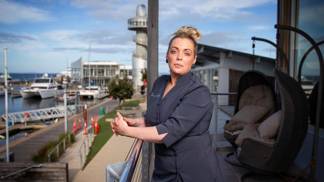 Donna Copperwaite bought her day spa in Queenscliff Harbour in December 2019 and was open just three months before having to close due to COVID-19. Picture: Mark Stewart