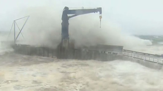 Residents are being warned to watch out for strong surf and abnormally high tides on Sunday. Picture: Sky News.