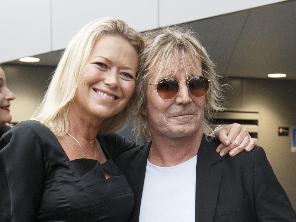 Jo Beth Taylor and Brian Mannix outside Rod Laver Arena. Picture: David Geraghty