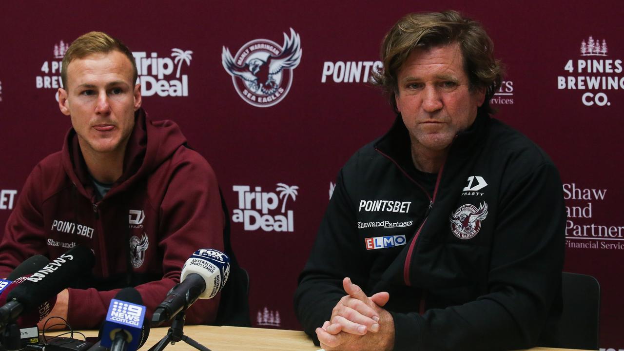 Pressure is mounting on Manly coach Des Hasler. Picture: NCA Newswire / Gaye Gerard