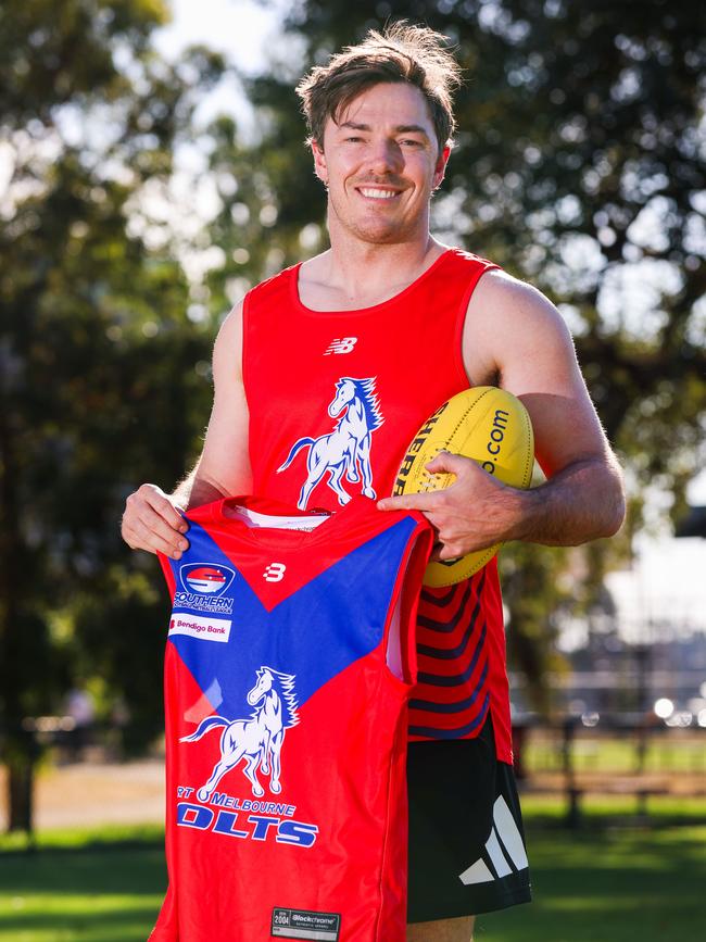 Michael Hibberd and his new threads. Picture: Brendan Beckett