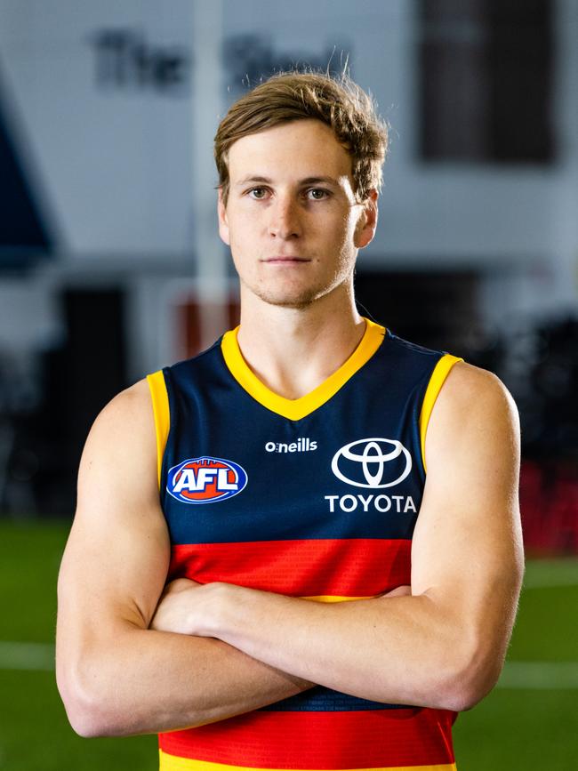 The Crows main session on Wednesday will be key as to whether Dawson plays in Round 1. Picture: Harrison Mielke