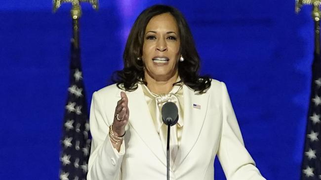 Kamala Harris has made history by becoming the first woman elected to the office of Vice President. Picture: Andrew Harnik/AFP