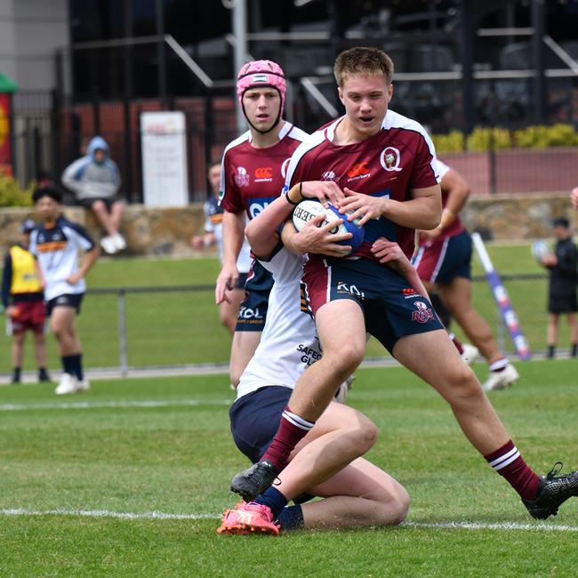 Dylan Terblanche. Action from the Under-16s clash between the ACT Brumbies and Queensland Reds. Picture courtesy of @jayziephotography