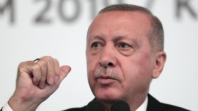 Turkey's President Recep Tayyip Erdogan has long threatened an assault on Kurdish forces. Picture: AP.