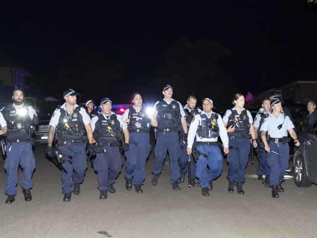 SPolice at the scene of the riot. Picture: Monique Harmer