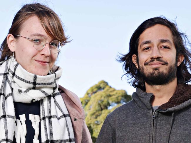 DAILY TELEGRAPH JUNE 27, 2023. UNSW students (LR) Eva-Maria Hekkelman and Abhinav Sharma at UNSW Kingsford campus. Picture: Adam Yip