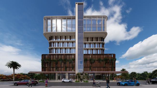 Render of the upcoming Maroochy Private Hospital. Picture: Barwon Investment Partners