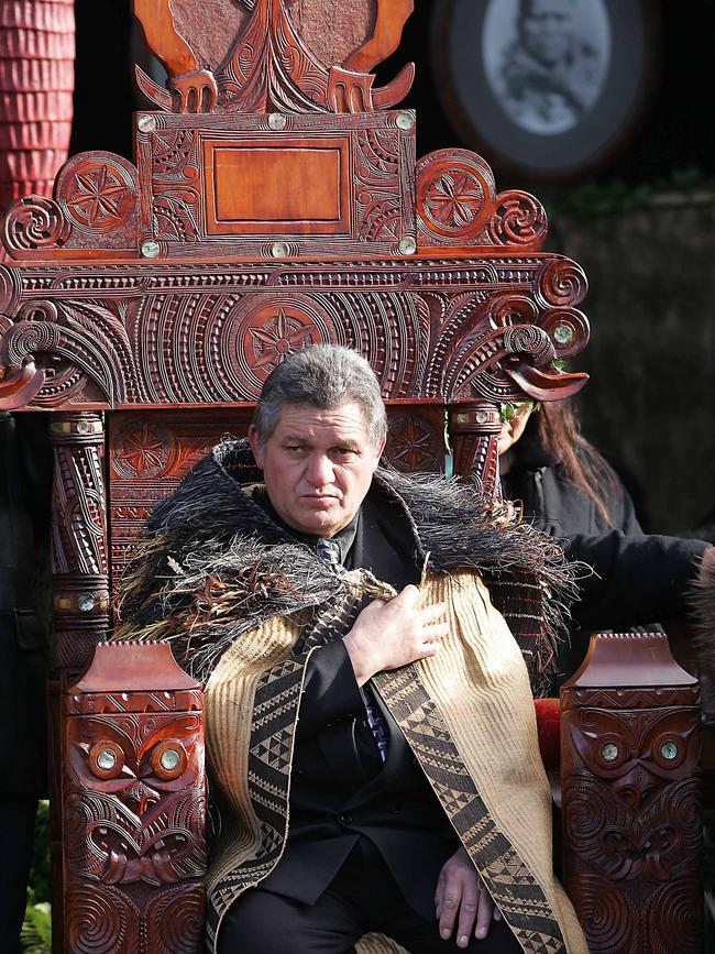 Tuheitia is enthroned in 2006. Picture: AFP