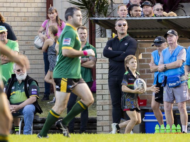 Sam Burgess coaching the Group 2 Orara Valley Axemen.