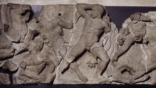 Part of the Elgin Marbles, the ancient sculptures from the Parthenon in Athens, that sit in the British Museum. Picture: British Museum