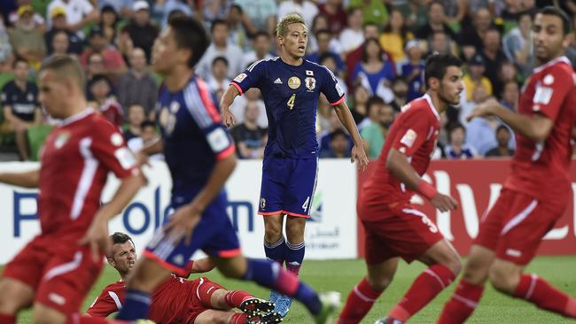 Japan’s Keisuke Honda scored his third goal in as many Asian Cup matches.