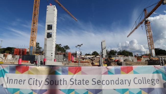 Inner City South State Secondary College currently under construction at Dutton Park, Brisbane 9th May 2020 Picture David Clark