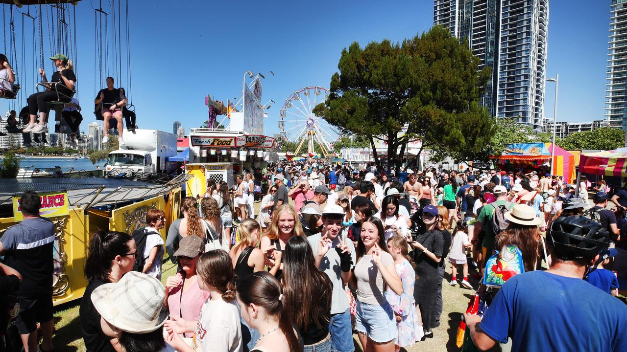 Huge crowds for the first day of the Gold Coast Show. Picture: Glenn Hampson