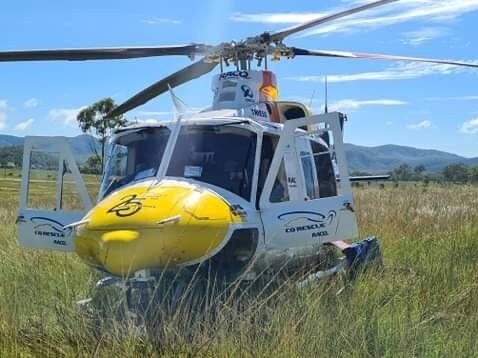 Rescue chopper responding to incident at Central Qld mine