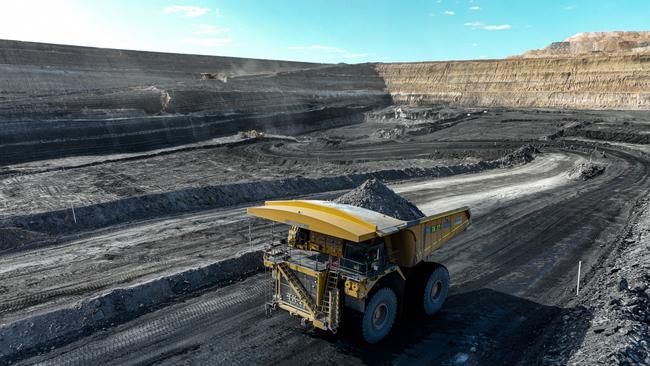 Coal mining operations from Bravus (formerly known as Adani) at their Carmichael Coal Mine, Qld. Picture: Cameron Laird.